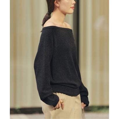 プラージュ Plage 《追加予約》Off shoulder slit ニット 5 （サックスブルー）｜詳細画像