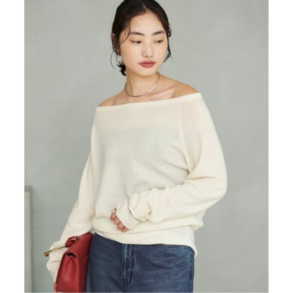 プラージュ Plage 《追加予約》Off shoulder slit ニット 5 （サックスブルー）｜詳細画像