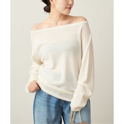 プラージュ Plage 《追加予約》Off shoulder slit ニット 5 （サックスブルー）｜詳細画像