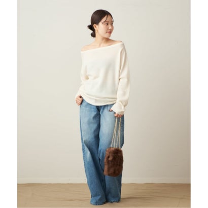 プラージュ Plage 《追加予約》Off shoulder slit ニット 5 （サックスブルー）｜詳細画像