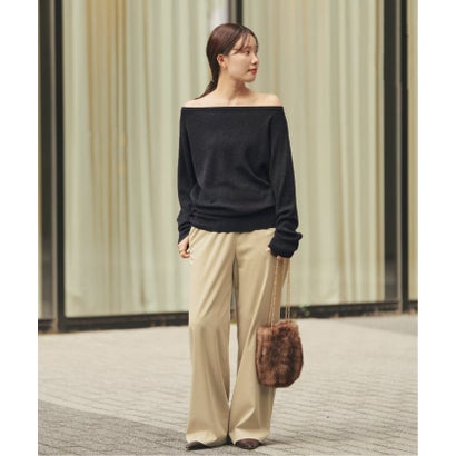 プラージュ Plage 《追加予約》Off shoulder slit ニット 5 （サックスブルー）｜詳細画像