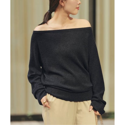 プラージュ Plage 《追加予約》Off shoulder slit ニット 5 （サックスブルー）｜詳細画像
