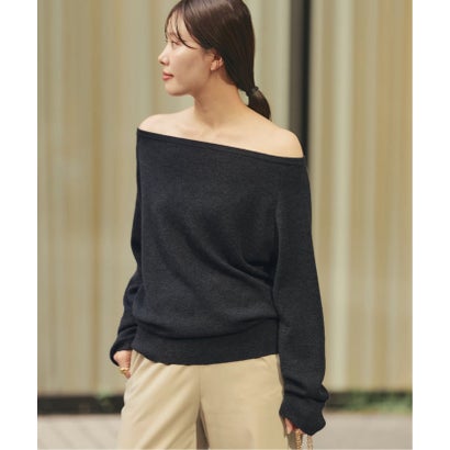 プラージュ Plage 《追加予約》Off shoulder slit ニット 5 （ホワイト）｜詳細画像