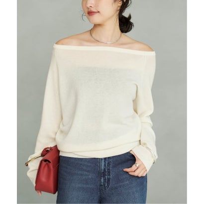 プラージュ Plage 《追加予約》Off shoulder slit ニット 5 （ホワイト）｜詳細画像