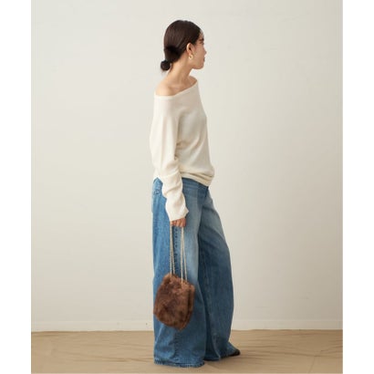 プラージュ Plage 《追加予約》Off shoulder slit ニット 5 （ホワイト）｜詳細画像