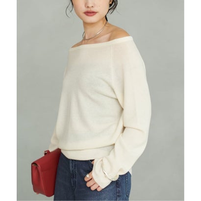 プラージュ Plage 《追加予約》Off shoulder slit ニット 5 （ホワイト）｜詳細画像