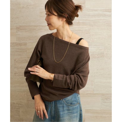 プラージュ Plage 《追加予約》Off shoulder slit ニット 5 （ブラウン）｜詳細画像
