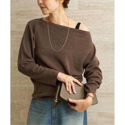 プラージュ Plage 《追加予約》Off shoulder slit ニット 5 （ブラウン）｜詳細画像