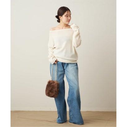 プラージュ Plage 《追加予約》Off shoulder slit ニット 5 （ブラウン）｜詳細画像