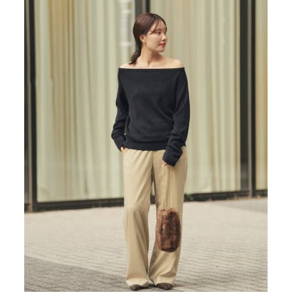 プラージュ Plage 《追加予約》Off shoulder slit ニット 5 （ブラウン）｜詳細画像