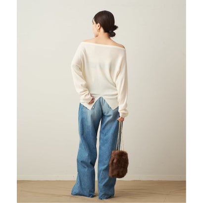 プラージュ Plage 《追加予約》Off shoulder slit ニット 5 （ブラウン）｜詳細画像
