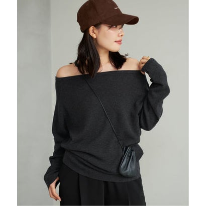 プラージュ Plage 《追加予約》Off shoulder slit ニット 5 （ブラウン）｜詳細画像