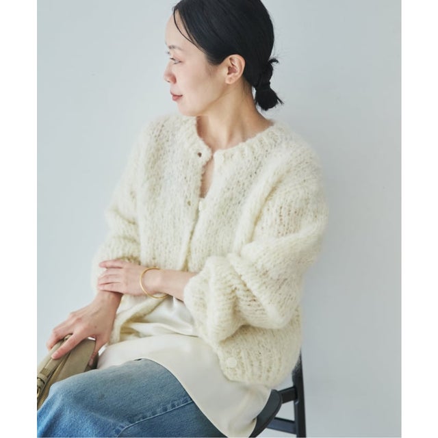 《追加予約》HAND KNIT ジャンボタム カーディガン 2 （ナチュラル）