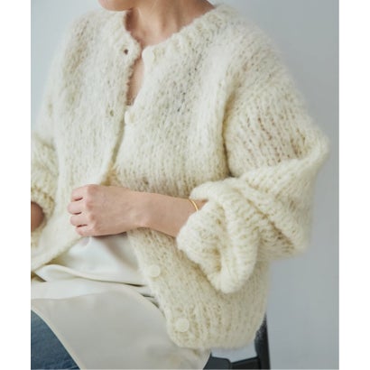 《追加予約》HAND KNIT ジャンボタム カーディガン 2 （サックスブルー）｜詳細画像