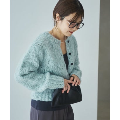 《追加予約》HAND KNIT ジャンボタム カーディガン 2 （サックスブルー）｜詳細画像
