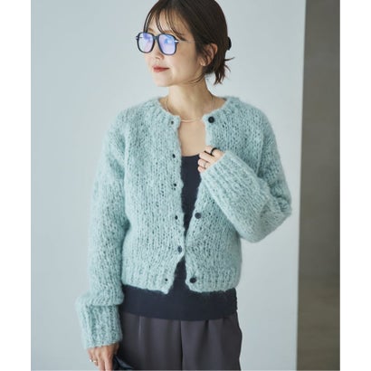 《追加予約》HAND KNIT ジャンボタム カーディガン 2 （サックスブルー）｜詳細画像