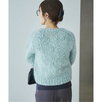 《追加予約》HAND KNIT ジャンボタム カーディガン 2 （サックスブルー）｜詳細画像