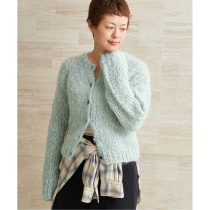 《追加予約》HAND KNIT ジャンボタム カーディガン 2 （サックスブルー）｜詳細画像