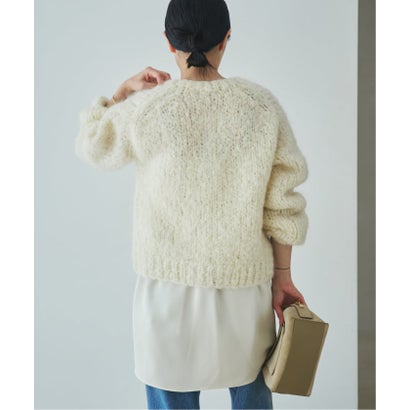 《追加予約》HAND KNIT ジャンボタム カーディガン 2 （サックスブルー）｜詳細画像