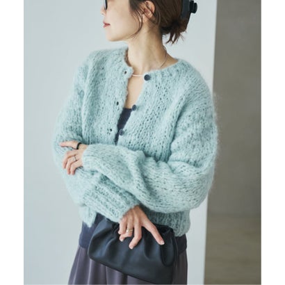 《追加予約》HAND KNIT ジャンボタム カーディガン 2 （サックスブルー）｜詳細画像