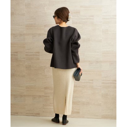 《予約》KNIT ロングスカート （グレー）｜詳細画像