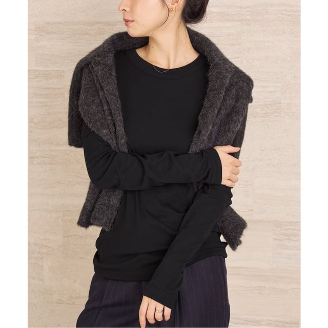 《予約》FLORE FLORE / フローレフローレ SOPHIE ロングスリーブTシャツ （ブラック）