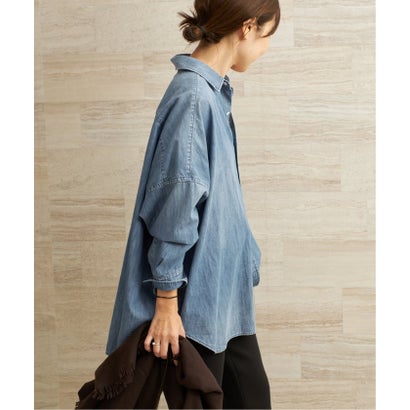 製品加工 Poncho シャツ （ブルー）｜詳細画像