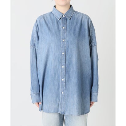 製品加工 Poncho シャツ （ブルー）｜詳細画像