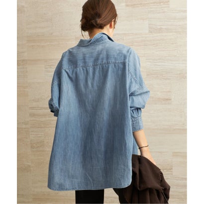製品加工 Poncho シャツ （ブルー）｜詳細画像