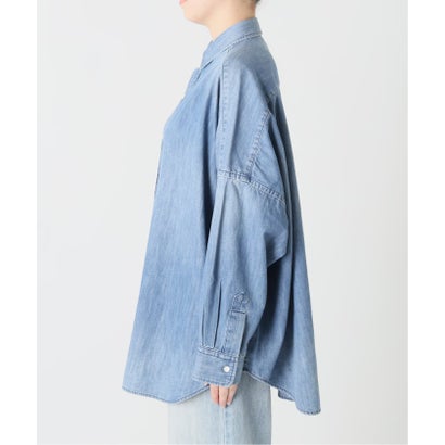 製品加工 Poncho シャツ （ブルー）｜詳細画像