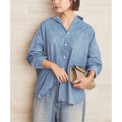 製品加工 Poncho シャツ （ブルー）｜詳細画像