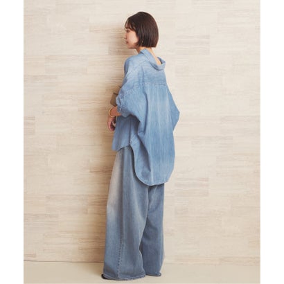 製品加工 Poncho シャツ （ブルー）｜詳細画像