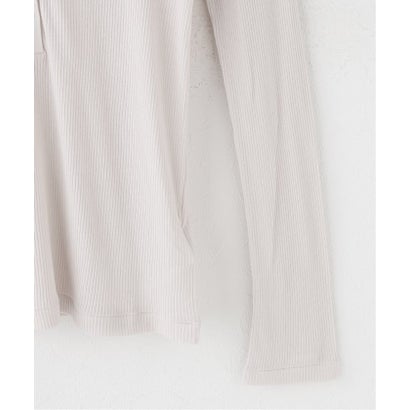 Sheer rib ヘンリーTシャツ （グレーB）｜詳細画像