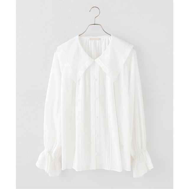 LACE TRIM ブラウス （ホワイト）