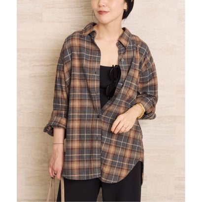 《追加予約》SIDOGRAS  flannel check シャツ 2 （ブラック）｜詳細画像