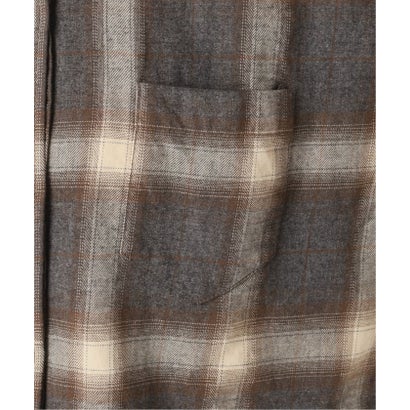 《追加予約》SIDOGRAS  flannel check シャツ 2 （ブラック）｜詳細画像