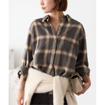 《追加予約》SIDOGRAS  flannel check シャツ 2 （ブラック）｜詳細画像
