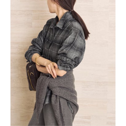 《追加予約》SIDOGRAS  flannel check シャツ 2 （ベージュ）｜詳細画像