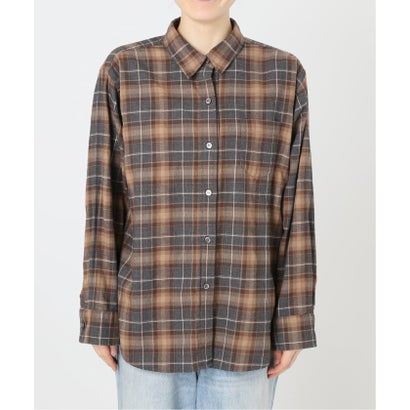 《追加予約》SIDOGRAS  flannel check シャツ 2 （ベージュ）｜詳細画像