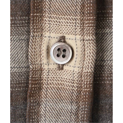 《追加予約》SIDOGRAS  flannel check シャツ 2 （ベージュ）｜詳細画像