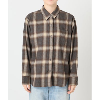《追加予約》SIDOGRAS  flannel check シャツ 2 （ベージュ）｜詳細画像
