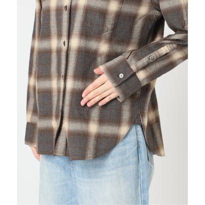 《追加予約》SIDOGRAS  flannel check シャツ 2 （ベージュ）｜詳細画像