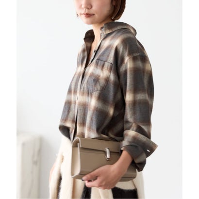 《追加予約》SIDOGRAS  flannel check シャツ 2 （ベージュ）｜詳細画像