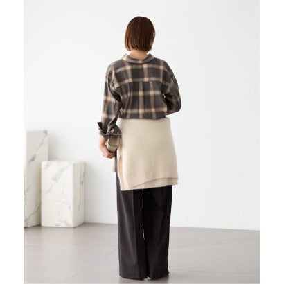 《追加予約》SIDOGRAS  flannel check シャツ 2 （ベージュ）｜詳細画像