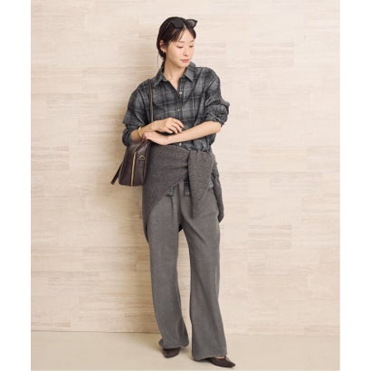 《追加予約》SIDOGRAS  flannel check シャツ 2 （ベージュ）｜詳細画像