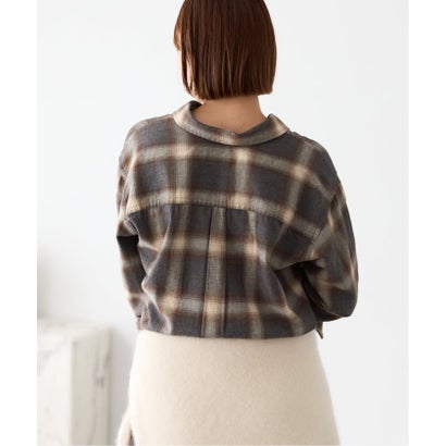 《追加予約》SIDOGRAS  flannel check シャツ 2 （グレー）｜詳細画像