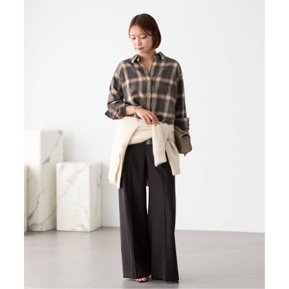 《追加予約》SIDOGRAS  flannel check シャツ 2 （グレー）｜詳細画像