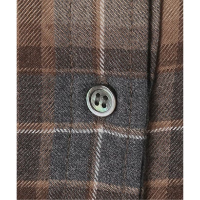 《追加予約》SIDOGRAS  flannel check シャツ 2 （グレー）｜詳細画像