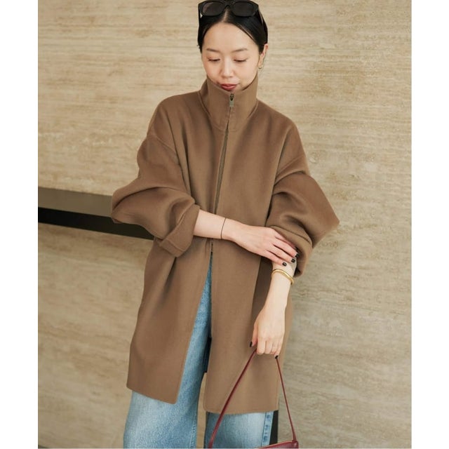 《追加予約》HAMILTON zip up コート2 （ブラウン D）