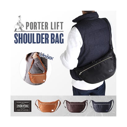 ポーター PORTER ポーター リフト ショルダーバッグ 822ー07411 吉田カバン メンズ レディース ブランド 斜めがけ かっこいい PORTER （ネイビー【50】）｜詳細画像